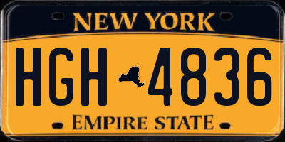 NY license plate HGH4836