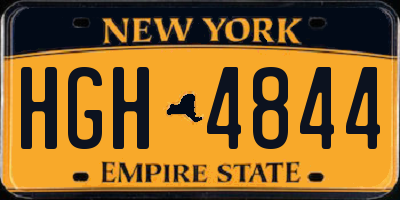 NY license plate HGH4844