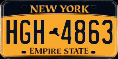 NY license plate HGH4863