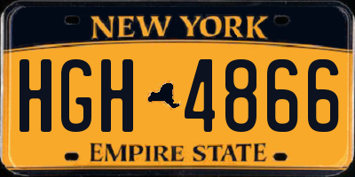 NY license plate HGH4866