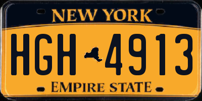 NY license plate HGH4913
