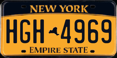 NY license plate HGH4969