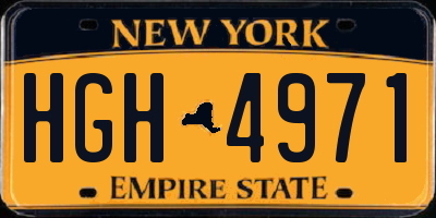 NY license plate HGH4971