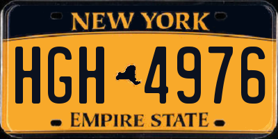 NY license plate HGH4976