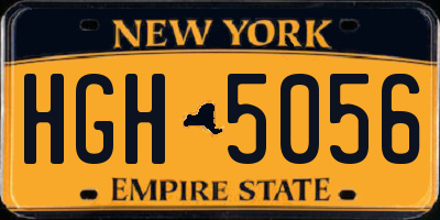 NY license plate HGH5056
