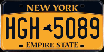 NY license plate HGH5089