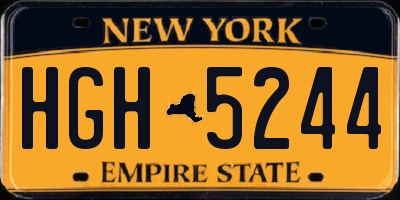 NY license plate HGH5244