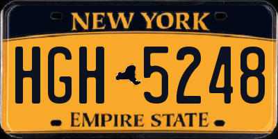 NY license plate HGH5248