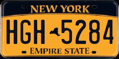 NY license plate HGH5284