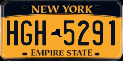 NY license plate HGH5291