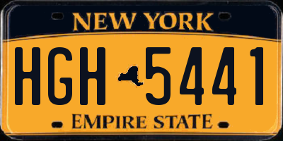 NY license plate HGH5441