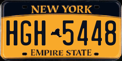 NY license plate HGH5448