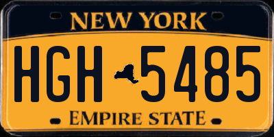 NY license plate HGH5485