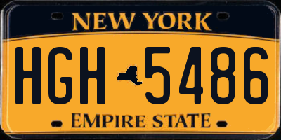 NY license plate HGH5486