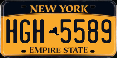 NY license plate HGH5589