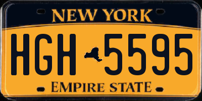 NY license plate HGH5595