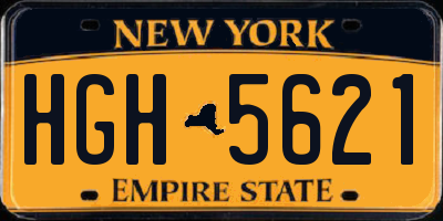 NY license plate HGH5621