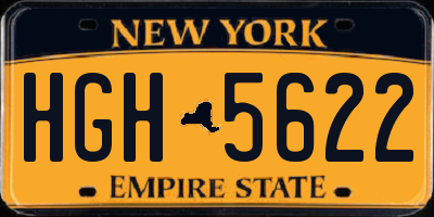 NY license plate HGH5622