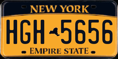 NY license plate HGH5656
