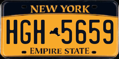 NY license plate HGH5659