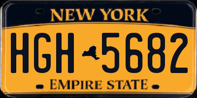 NY license plate HGH5682