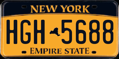 NY license plate HGH5688