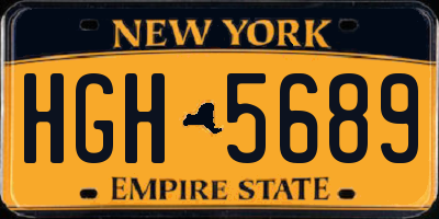 NY license plate HGH5689