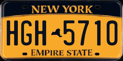 NY license plate HGH5710