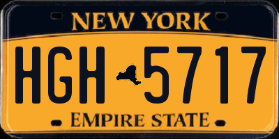 NY license plate HGH5717
