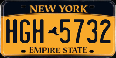 NY license plate HGH5732