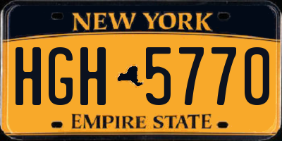 NY license plate HGH5770