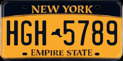 NY license plate HGH5789