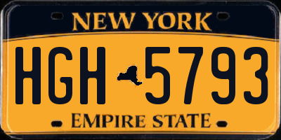 NY license plate HGH5793