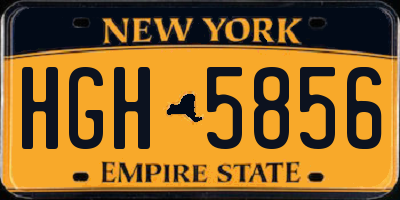 NY license plate HGH5856