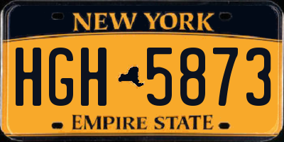 NY license plate HGH5873