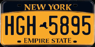 NY license plate HGH5895