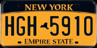 NY license plate HGH5910