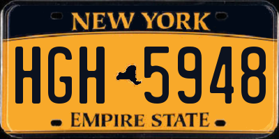 NY license plate HGH5948