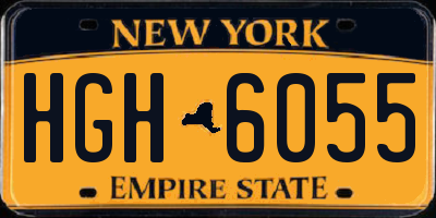 NY license plate HGH6055