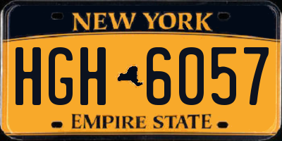 NY license plate HGH6057