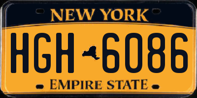 NY license plate HGH6086