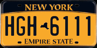 NY license plate HGH6111