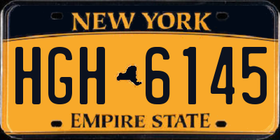 NY license plate HGH6145
