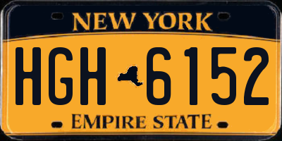 NY license plate HGH6152