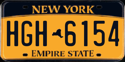 NY license plate HGH6154