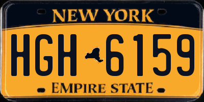 NY license plate HGH6159