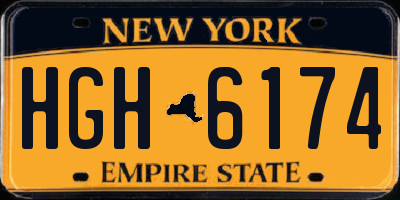 NY license plate HGH6174
