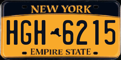 NY license plate HGH6215
