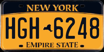 NY license plate HGH6248
