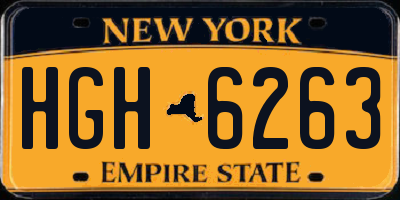 NY license plate HGH6263